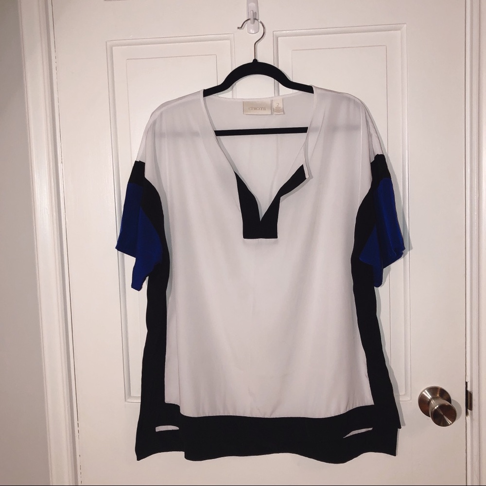 chico’s colorblock tunic